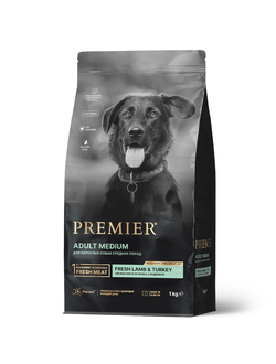 PREMIER (Премьер) сухой корм для собак средних пород, Ягненок, индейка 1 кг