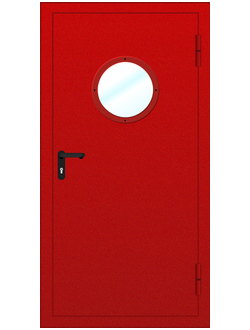 Дверь противопожарная ДПМО-01/60  остекленная с иллюминатором до 2100*900 - 1,2 мм