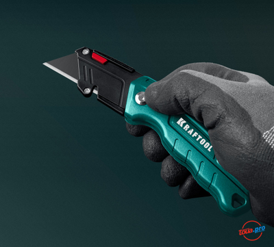 Складной металлический универсальный нож Kraftool 09242