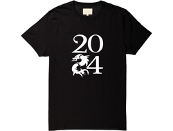 Футболка чёрная хлопковая год Дракона №6