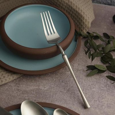 Ложка столовая 19,5 см матовое серебро