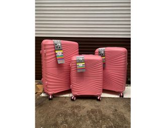 Комплект из 3х чемоданов Impreza Imperial Полипропилен S,M,L Розовый
