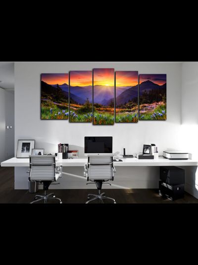 Модульная картина "Горный закат"