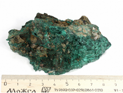 Малахит, срез полировка с одной стороны, ДР Конго (89*64*30 мм, 202 г) №27418