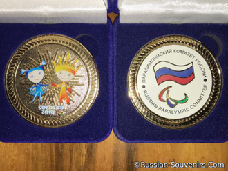 Медаль Sochi 2014 Лучик и Снежинка (позолота)