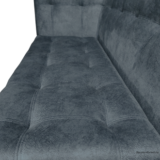 Кухонный ДИВАН "ФОРУМ-5МН" С БОКОВОЙ СПИНКОЙ, Серый/слоновая кость Левый