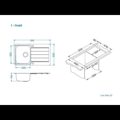 Мойка Alveus LINE MAX 20 SAT