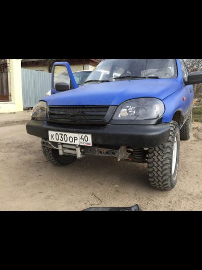 Подрамник (площадка) ZST-MDS -1.1 для установки лебёдки под бампер, Шевроле-нива дорестайл