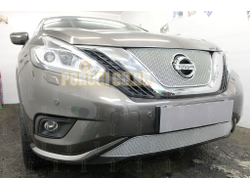 Защита радиатора Nissan Murano Z52 2014- chrome низ PREMIUM