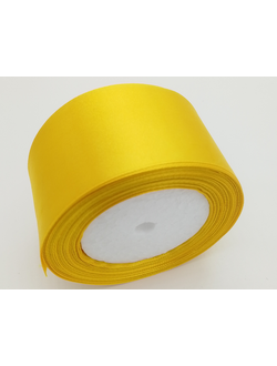 Лента атласная 50 мм, цвет желтый арт. 17