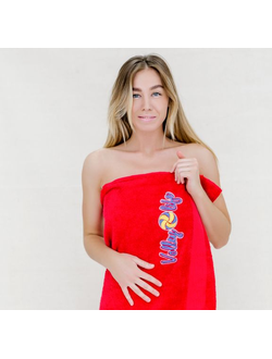 Полотенце большое красное