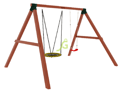 Качельный модуль "Гнездо-паутинка + одиночные"