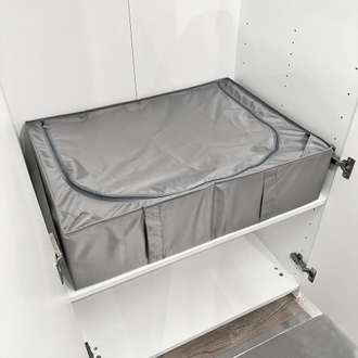 Короб для хранения с замком, серый