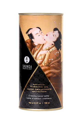 2214 МАСЛО ДЛЯ МАССАЖА РАЗОГРЕВАЮЩЕЕ SHUNGA CREAMY LOVE LATTE 100 МЛ.