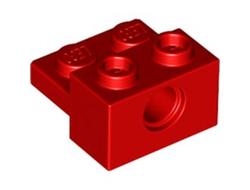 Technic, Brick Modified 1 x 2 with Hole and 1 x 2 Plate, Red (73109 / 6385920)
