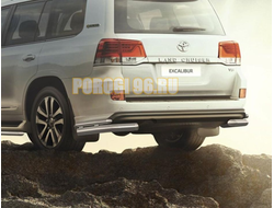 Комплект Защита заднего бампера уголки d76/42 двойные+защита переднего бампера d76/42 двойная Toyota Land Cruiser 200 Executive Lounge 2015-