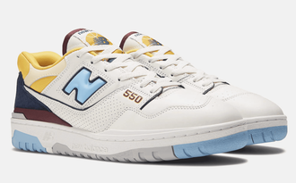 New Balance 550 Sea Salt Yellow (Желтые с белым) сбоку