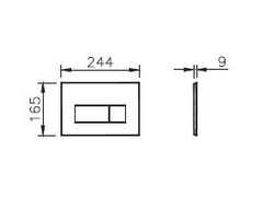 VitrA Панель смыва Root Square, белая, 740-2300