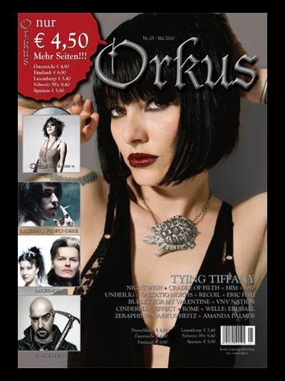 Orkus Magazine May 2010 Tying Tiffany, Lacrimosa Cover, Gothic Rock, Немецкие журналы, Intpressshop