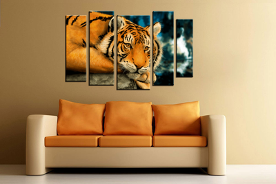 Модульная картина "Грустная кошка"