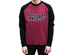 Свитшот TRANSMOD, Maroon/Black