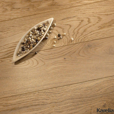 Паркетная доска Karelia Дуб Story Natur Brushed Matt 1-полосная матовый лак 2G с фаской толщина 14 мм 3.0 м2