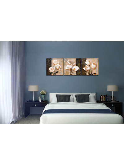 Модульная картина "Цветочное трио"