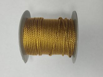 Шнур 2 мм Яркое золото
