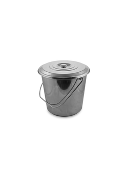 Ведро с крышкой нержавеющая сталь 12л