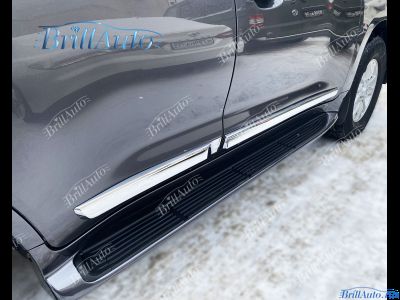 Молдинги Toyota Land Cruiser 200 узкие хром
