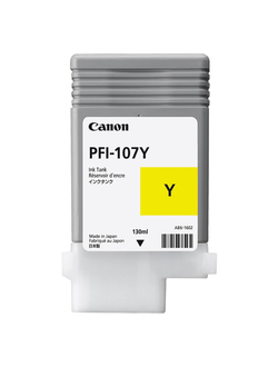 Картридж струйный CANON (PFI-107Y) iPF680/685/780/785, желтый, оригинальный, 130 мл, 6708B001
