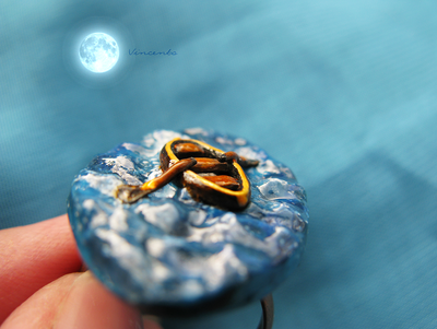 По морю лодочка плыла... Морское кольцо из полимерной глины