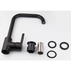 Смеситель Sanday 563304-07 кухня, латунь, черный, картридж D35 гайка