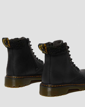 Зимние ботинки Dr. Martens JUNIOR 1460 FLEECE LINED REPUBLIC WP BLACK