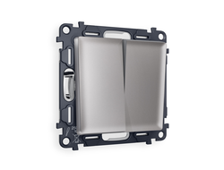 Переключатель 2-кл Сталь матовый - Ambrella Volt - ALFA