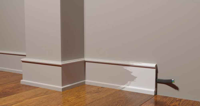 Напольный плинтус Decor-Dizayn DD712, для покраски, влагостойкий, ударопрочный, 2 метра