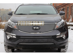 Защита радиатора KIA Sportage 2014-2016 chrome верх