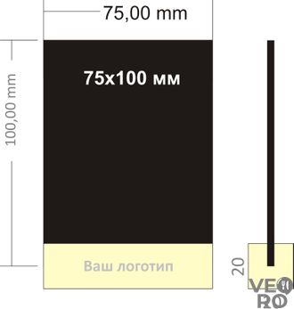 Меловая табличка-ценник 75х100 мм на деревянной подставке