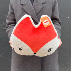 Мягкая игрушка лиса с пледом 40 см