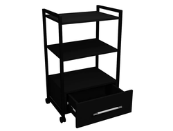 Рабочий столик мастера с ящиком на колесах Лофт - Cobra Black