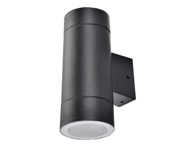 Светильник Ecola 8013A влагозащ.прозр.цилиндр металл.черный IP65 2*GX53 205х140х90 FB53C2ECH