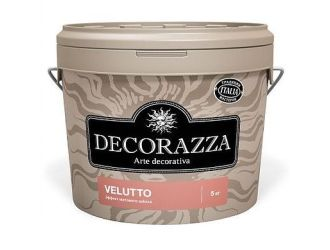 Decorazza VELLUTO - краска с эффектом матового шёлка 1л - 5м2 цвет по каталогу VT