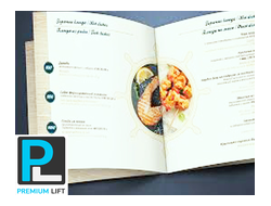 Вкладка рекламы в меню ресторана Москвы