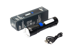 Светодиодный аккумуляторный фонарь, P50 + 7 SMD, алюминий