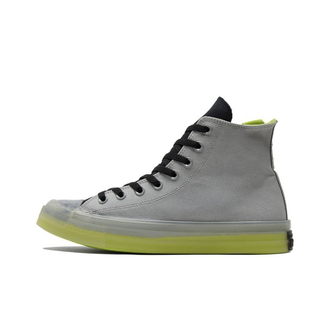 Кеды Converse All Star Cx Stretch Canvas серые высокие с салатовыми вставками