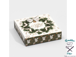 Коробка складная «Новогодний шик», 14 × 14 × 3.5 см