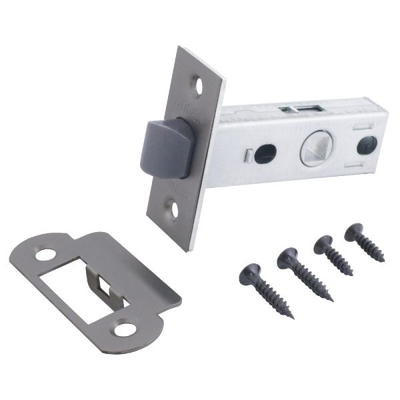 Защелка АЛЛЮР АРТ L45-8-P MBN графит пластик торц.планка 25мм б/ручек [51763]