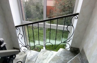 Кованые перила с виноградной лозой -Арт 019