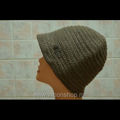 Женская зимняя шляпа клош Vizio Италия 5607 P бежевого цвета