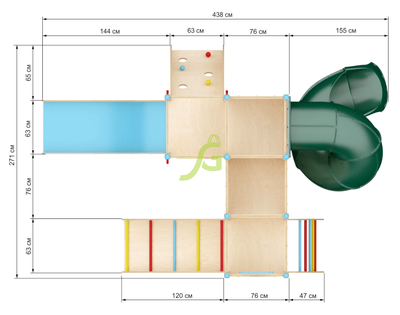Детская кровать-чердак IgraGrad 12-2 купить в Воронеже